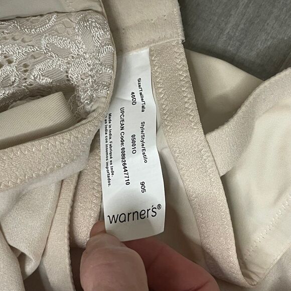 40DD nwot Warners bra underwire Supreme Lift Added Support style  05001O - Picture 4 of 4